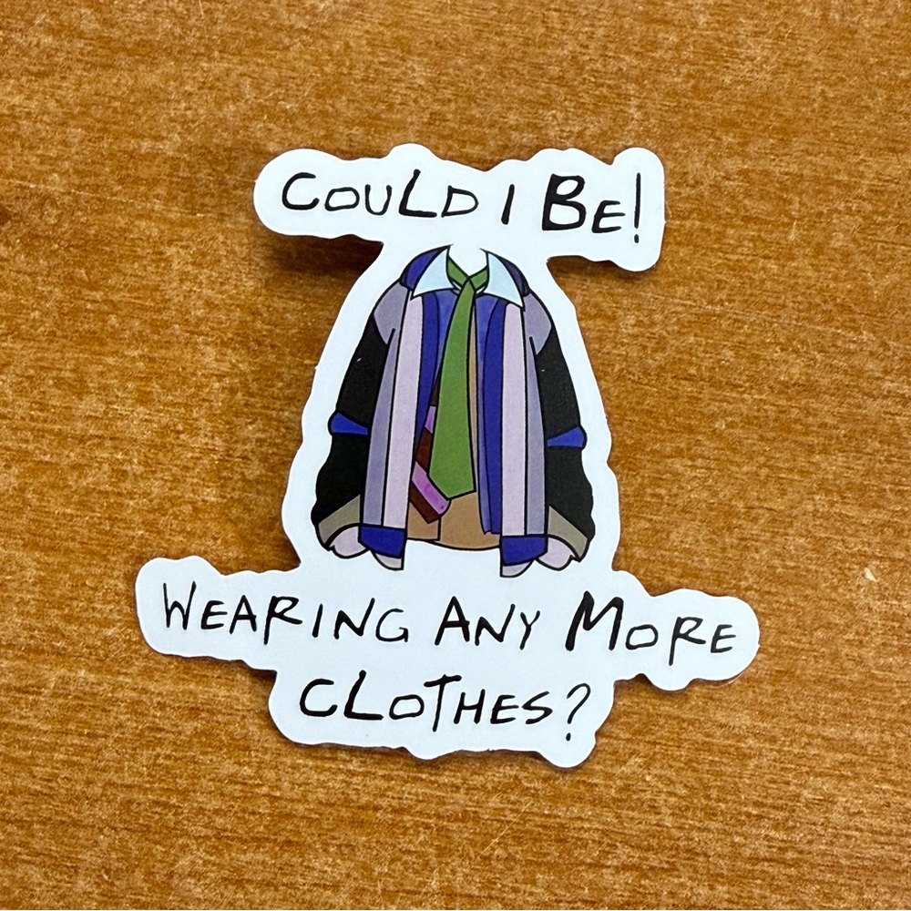 Funny Sticker with Clothes Design‎